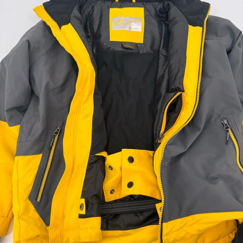 Boulder Gear Youth Verve Jacket Yellow & Gray Size‎ Large Winter Ski Snowboard